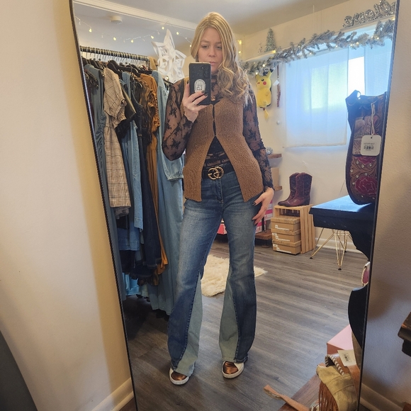 Judy Blue Denim - Judy Blue Light Denim‎ Insert Flare Jeans Medium Wash